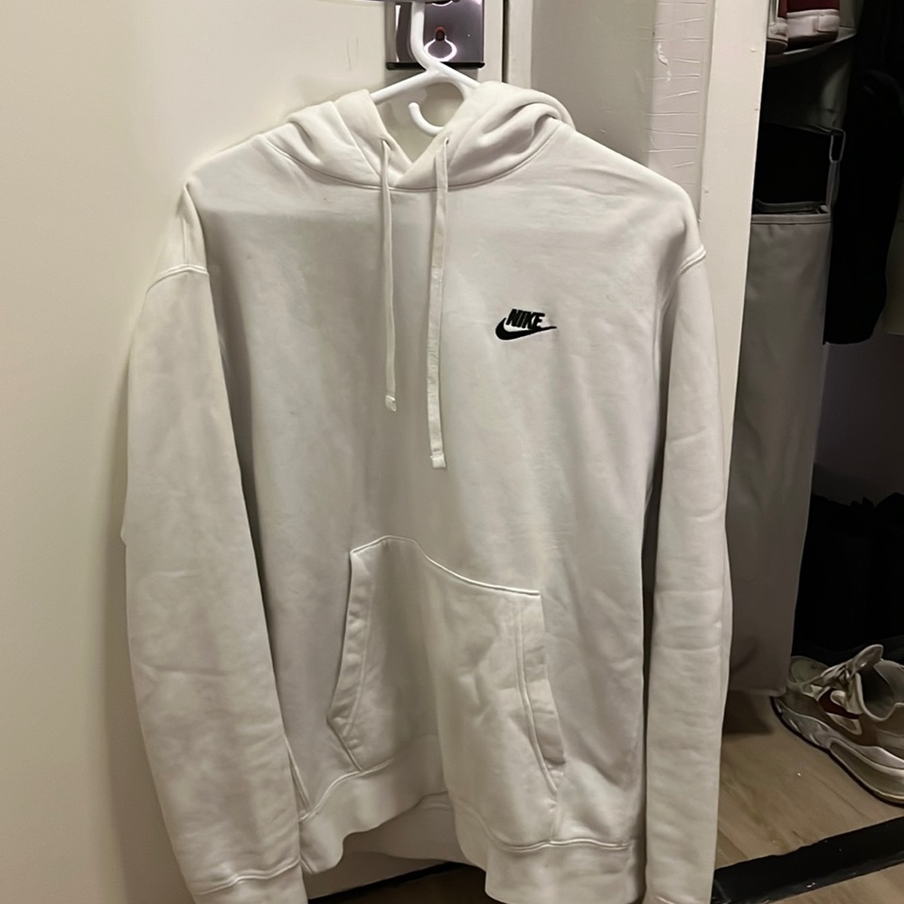 White Nike Fleece Pullover